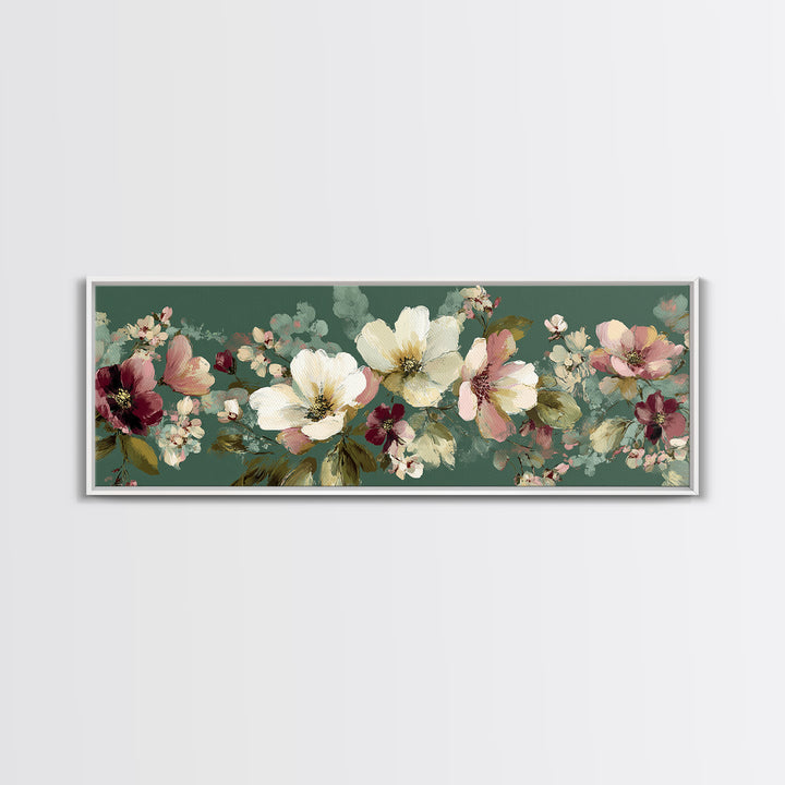 Wildflower Field in Loose Pastel Strokes Canvas Print, Impressionist Art, Textured Painting, Living Room Decor, Impression, IMP-3x1-48