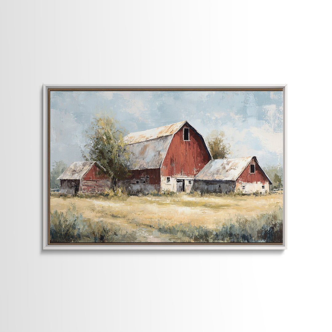 Country Lane with Flickering Sunlight Framed Canvas Print, Impressionist Art, Bedroom Decor, Living Room Decor, Impression, IMP-3x2-2