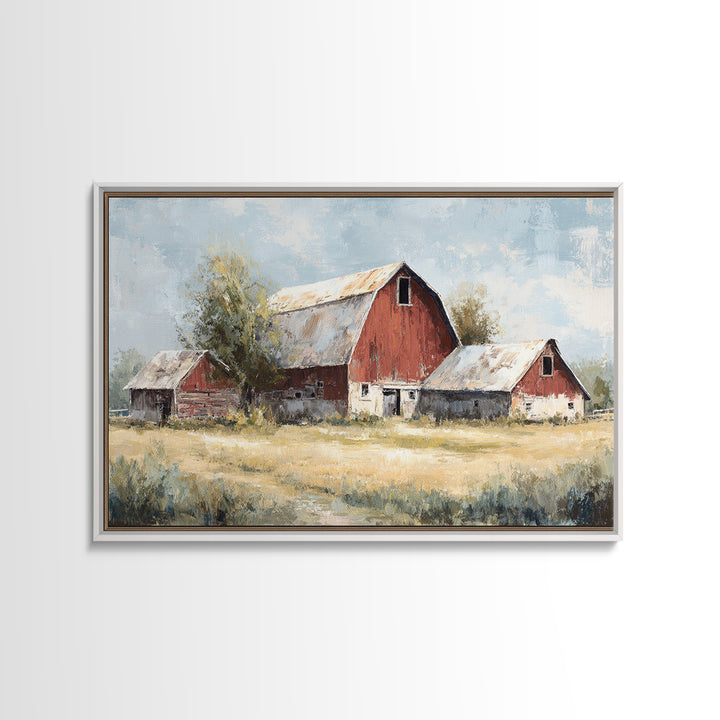 Country Lane with Flickering Sunlight Framed Canvas Print, Impressionist Art, Bedroom Decor, Living Room Decor, Impression, IMP-3x2-2