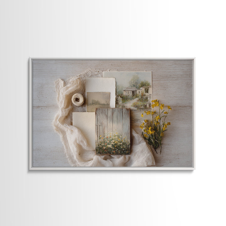 Country Lane with Flickering Sunlight Canvas Print, Impressionist Art, Wall Art Framed, Living Room Decor, Watercolor Art, IMP-3x2-26