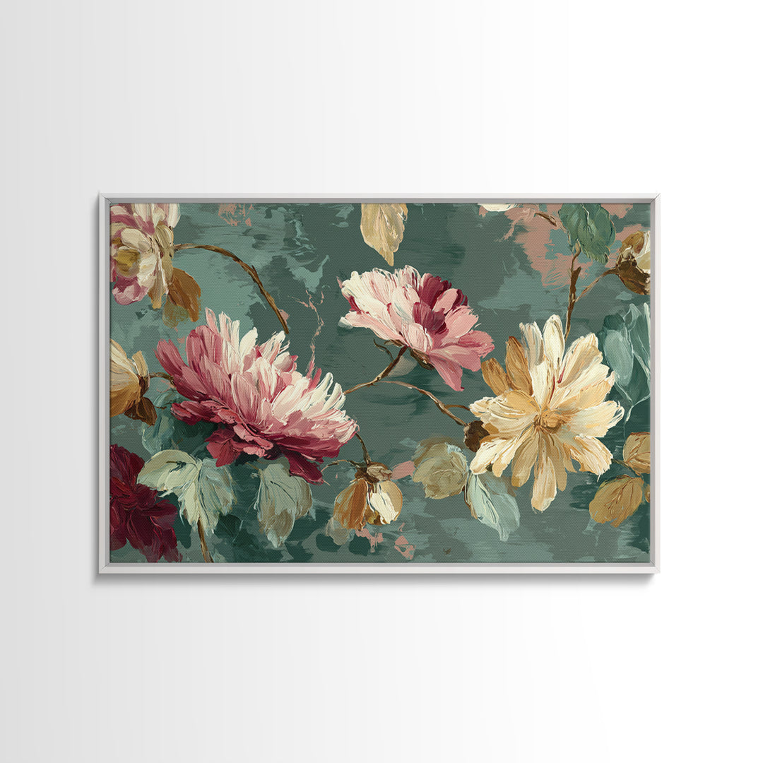 Wildflower Field in Loose Pastel Strokes Canvas Print, Impressionist Art, Flower Print, Living Room Decor, Impression, IMP-3x2-36