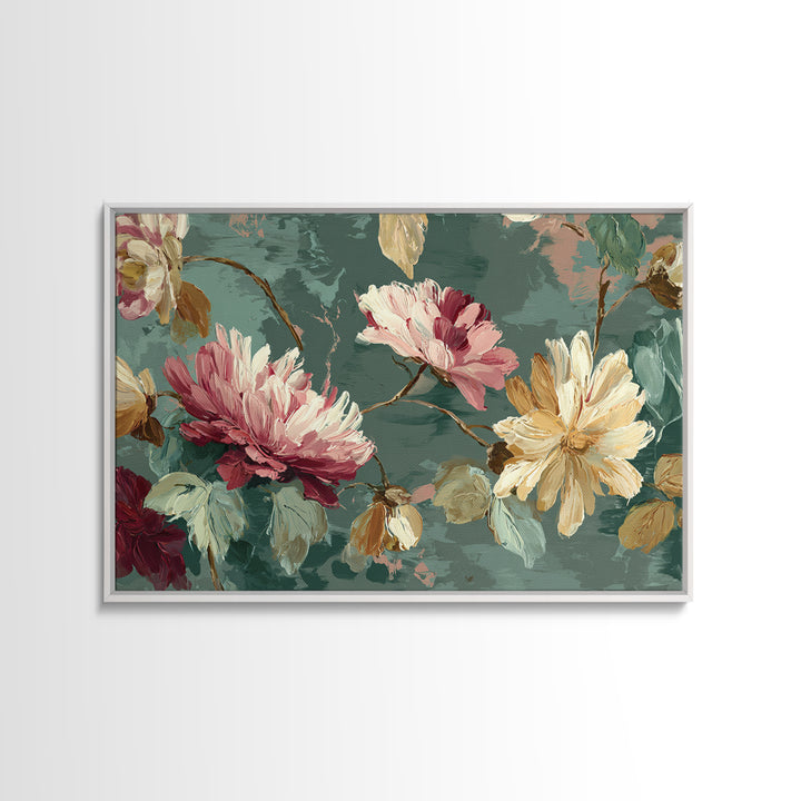 Wildflower Field in Loose Pastel Strokes Canvas Print, Impressionist Art, Flower Print, Living Room Decor, Impression, IMP-3x2-36