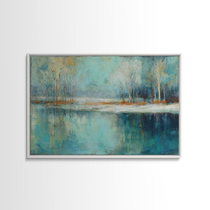 Apple Tree in Summer Orchard Framed Canvas Print, Impressionist Art, Gallery Decor, Living Room Decor, Fine Art, Impression, IMP-3x2-45