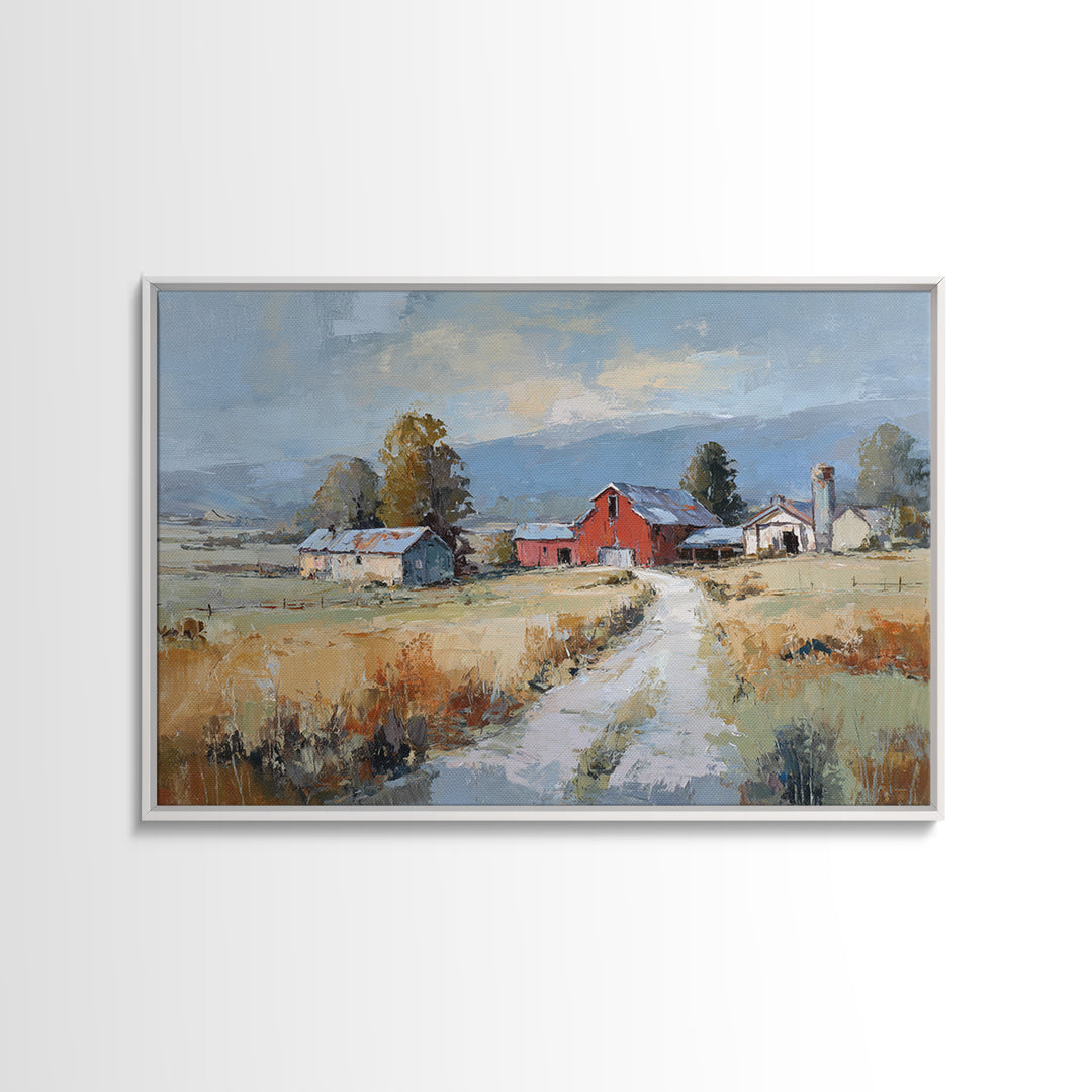 Country Lane with Flickering Sunlight Canvas Print, Impressionist Art, Floral Wall Art, Living Room Decor, Impression, IMP-3x2-50