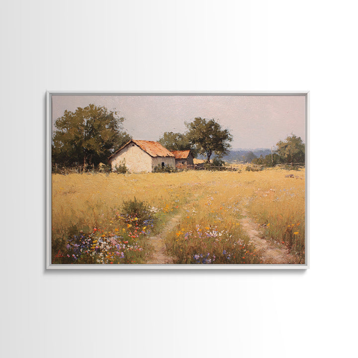 Country Lane with Flickering Sunlight Canvas Print, Impressionist Art, Floral Wall Art, Living Room Decor, Impression, IMP-3x2-74