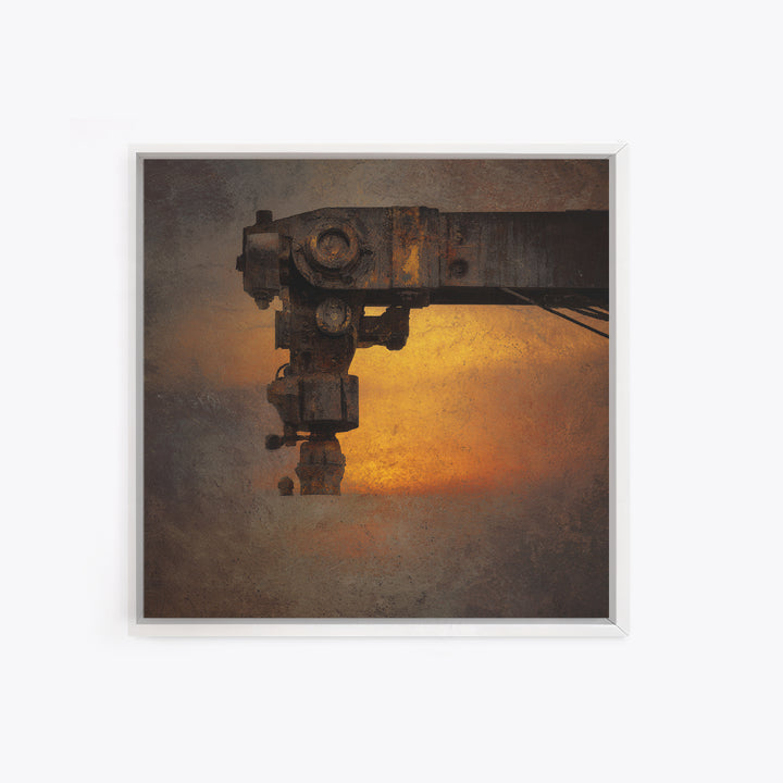 Warehouse Crane Silhouette Canvas Print, Industrial Art, Modern Art, Living Room Decor, Fine Art, Foundry, Modern Decor, IND-1x1-31
