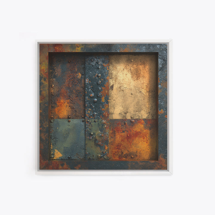 Exposed Brick Texture Abstract Canvas Print, Industrial Art, Living Room Decor, Abstract Art, Foundry, Textured Wall Art, IND-1x1-4
