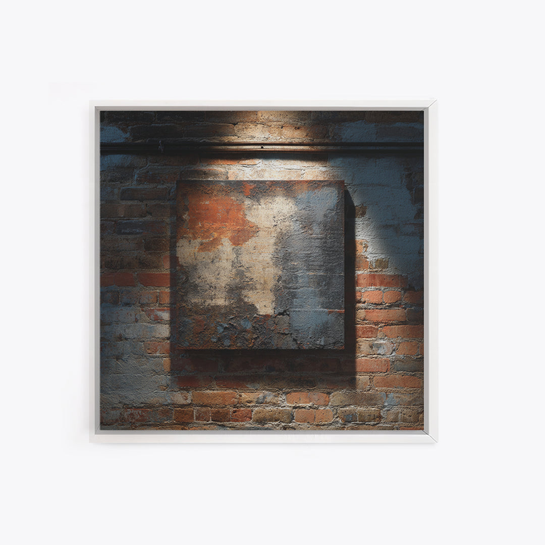 Exposed Brick Texture Abstract Canvas Print, Industrial Art, Rustic Home Decor, Living Room Decor, Abstract Art, Foundry, IND-1x1-76