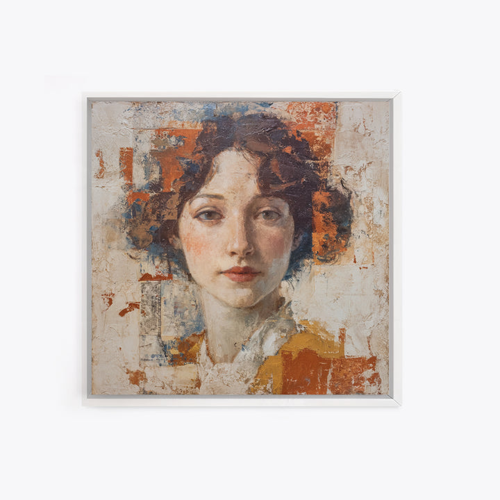Renaissance Inspired Portrait with Modern Softness Canvas Print, Italian Villa Art, Living Room Decor, Fine Art, Villa, IVA-1x1-18