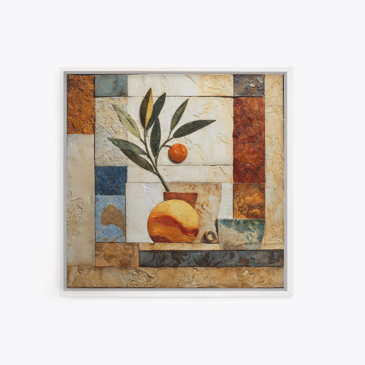 Marble Fruit Still Life Framed Canvas Print, Italian Villa Art, Gallery Wall Set, Living Room Decor, Fine Art, Villa, IVA-1x1-71