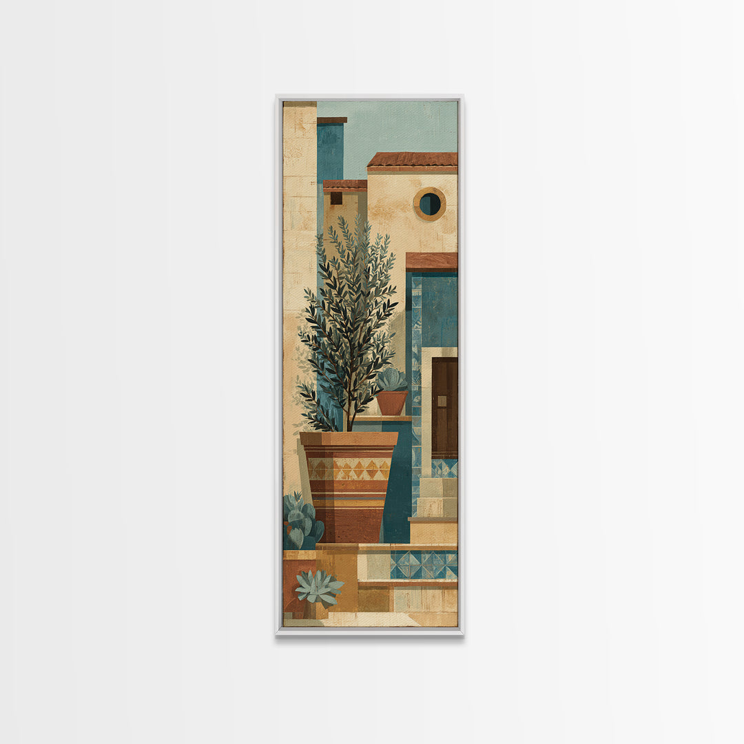 Terra Cotta Pot Canvas Print, Italian Villa Art, Living Room Wall Art, Living Room Decor, Fine Art, Villa, Gallery Wall Set, IVA-1x3-10