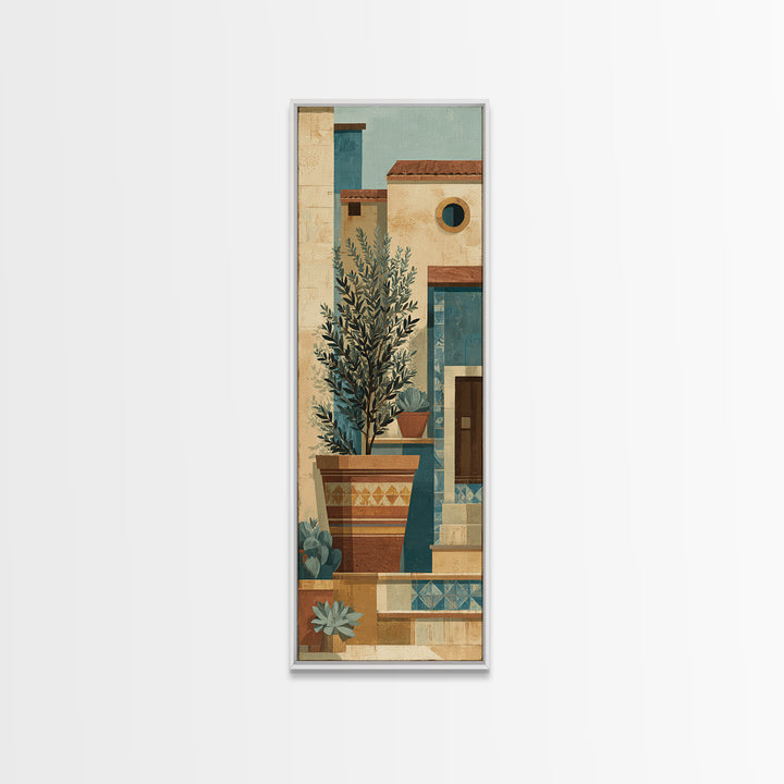 Terra Cotta Pot Canvas Print, Italian Villa Art, Living Room Wall Art, Living Room Decor, Fine Art, Villa, Gallery Wall Set, IVA-1x3-10
