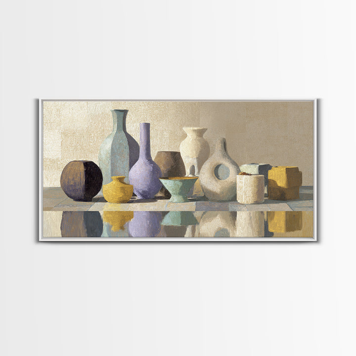 Venetian Canal Reflection Without City Crowd Canvas Print, Italian Villa Art, Large Wall Art, Living Room Decor, Villa, IVA-2x1-64