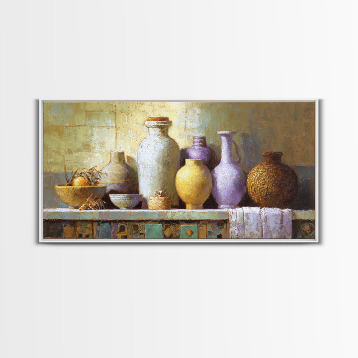 Renaissance Inspired Portrait with Modern Softness Canvas Print, Italian Villa Art, Boho Decor, Living Room Decor, Villa, IVA-2x1-86