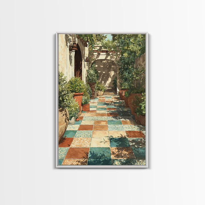 Olive Grove Path Canvas Print, Italian Villa Art, Living Room Decor, Abstract Art, Villa, Living Room Art, Gallery Wall Set, IVA-2x3-11
