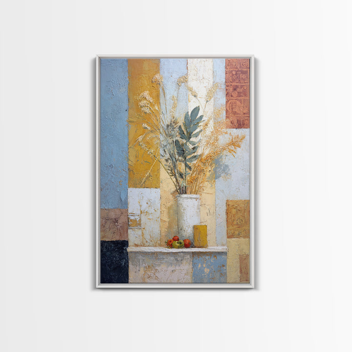 Pasta Herbs and Tomatoes Still Life Framed Canvas Print, Italian Villa Art, Printable Art, Living Room Decor, Fine Art, Villa, IVA-2x3-3