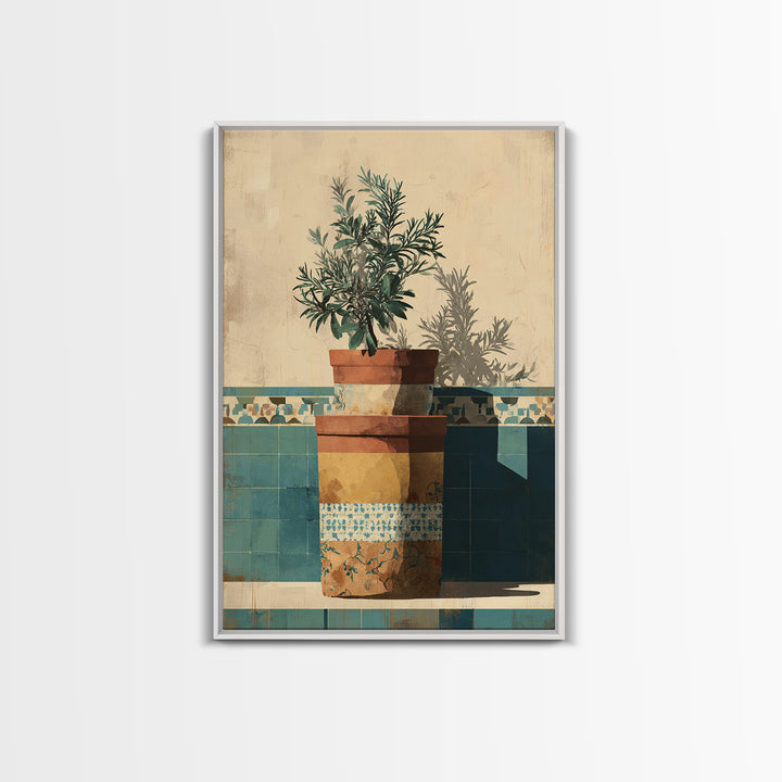 Terra Cotta Pot Canvas Print, Italian Villa Art, Wall Decor, Living Room Decor, Fine Art, Villa, Contemporary Art, IVA-2x3-54
