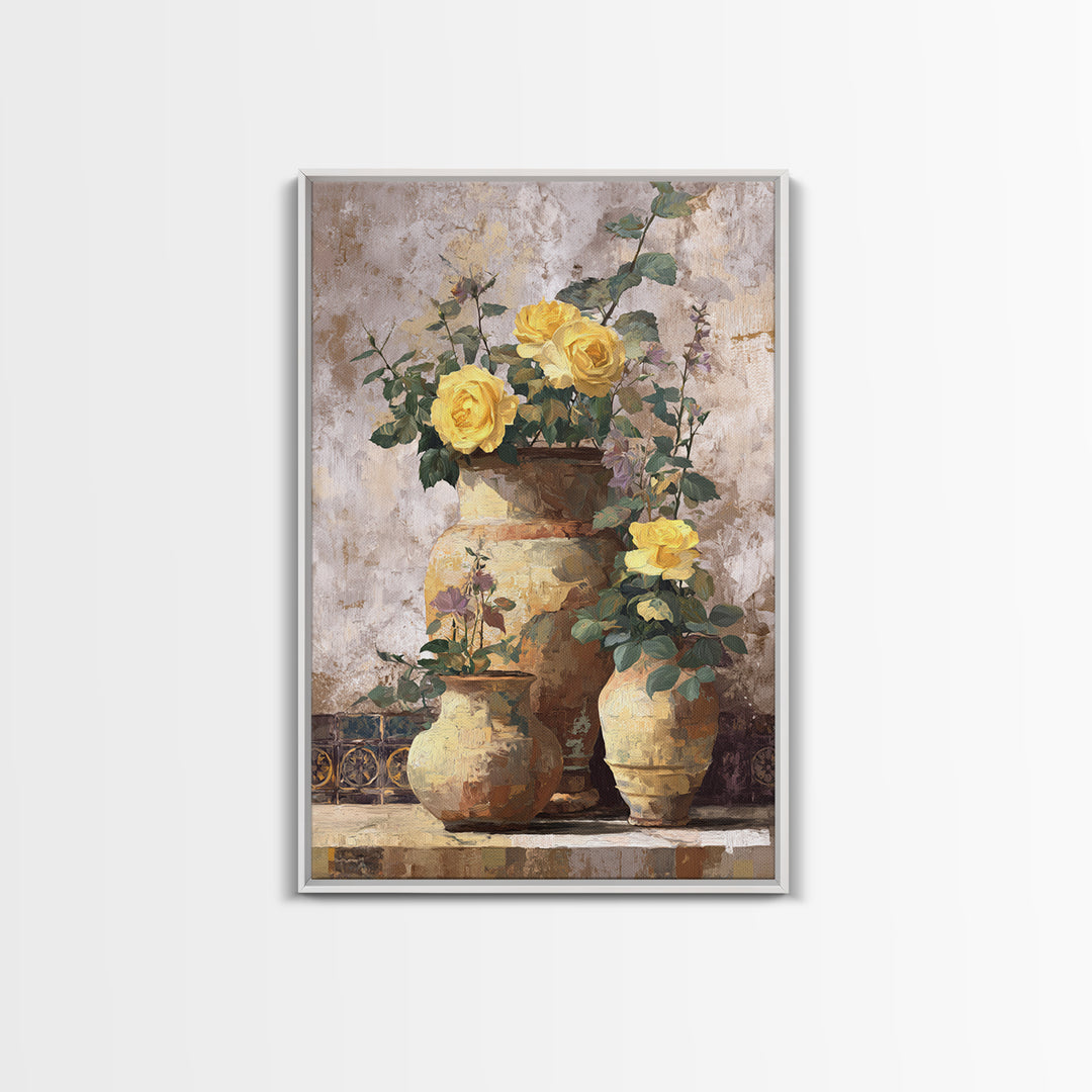 Italian Villa Garden Urn Canvas Print, Italian Villa Art, Art Print, Living Room Decor, Fine Art, Villa, Printable Art, IVA-2x3-62