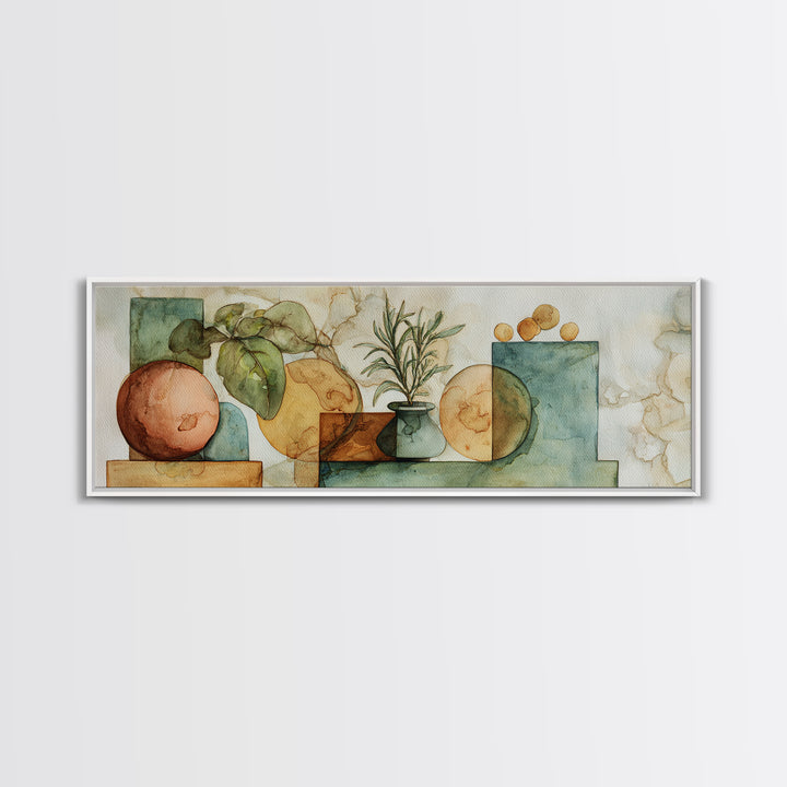 Florentine Floral Ornament Pattern Canvas Print, Italian Villa Art, Wall Art Prints, Living Room Decor, Fine Art, Villa, IVA-3x1-26