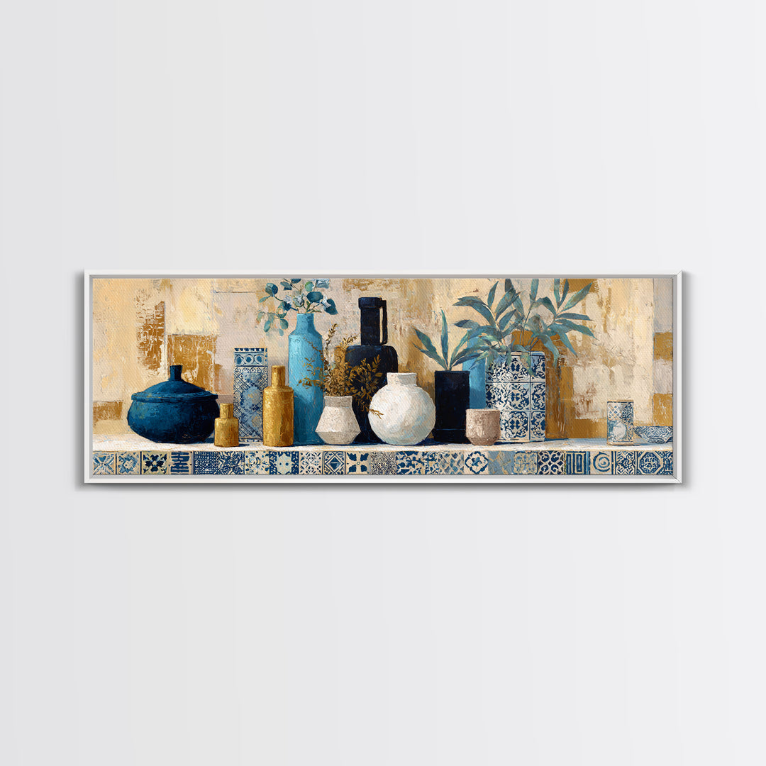 Renaissance Inspired Portrait with Modern Softness Canvas Print, Italian Villa Art, Oil Painting, Living Room Decor, Villa, IVA-3x1-82