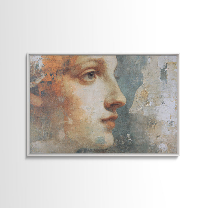 Renaissance Inspired Portrait with Modern Softness Canvas Print, Italian Villa Art, Living Room Decor, Fine Art, Villa, IVA-3x2-94