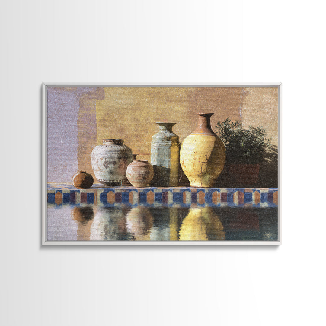 Venetian Canal Reflection Without City Crowd Canvas Print, Italian Villa Art, Digital Download Art, Living Room Decor, Villa, IVA-3x2-96