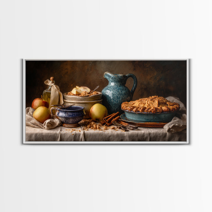 Apple Pie Cooling Framed Canvas Print, Kitchen Art, Coffee Art, Kitchen Decor, Kitchen, Fine Art Print, Statement Artwork, KIT-2x1-100