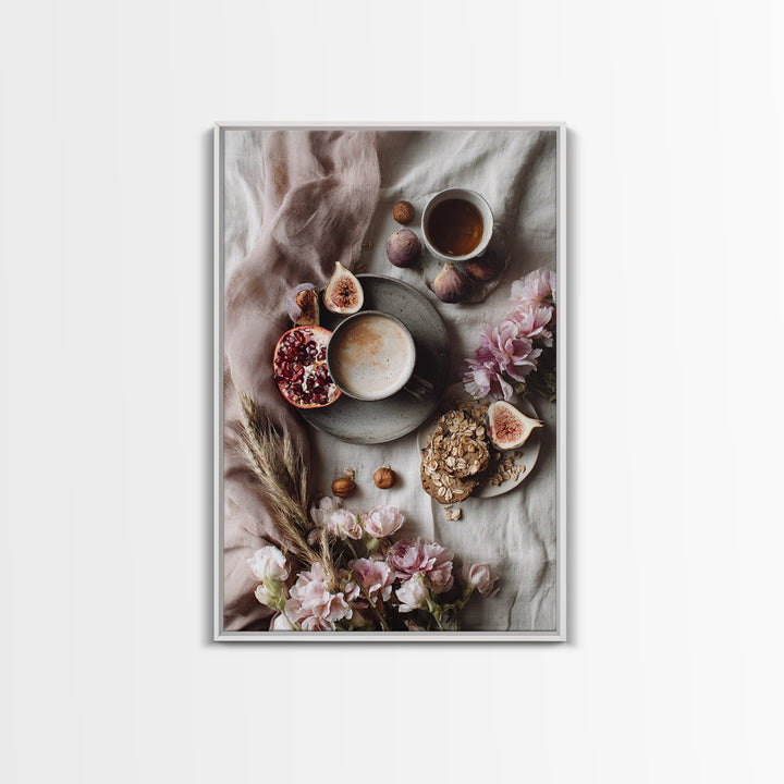 Figs Pomegranates and Linen Composition Canvas Print, Kitchen Art, Minimalist Decor, Kitchen Decor, Abstract Art, Kitchen, KIT-2x3-54
