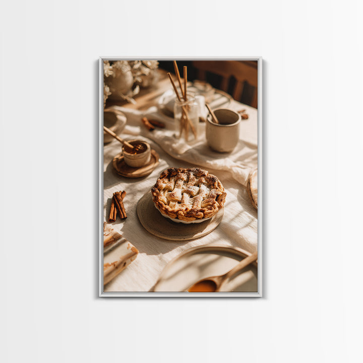 Apple Pie Cooling Framed Canvas Print, Kitchen Art, Room Decor, Kitchen Decor, Fine Art, Kitchen, Digital Art, KIT-2x3-64