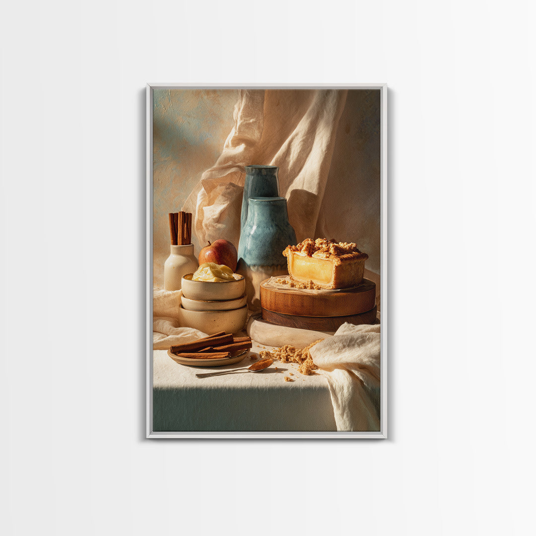 Apple Pie Cooling Framed Canvas Print, Kitchen Art, Art Prints, Kitchen Decor, Kitchen, Modern Art, Minimalist Wall Art, KIT-2x3-88