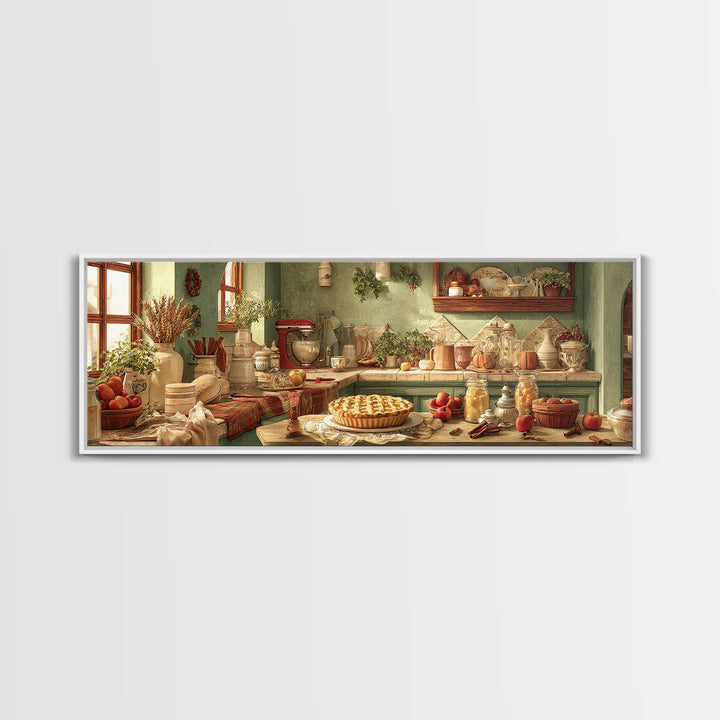 Apple Pie Cooling Canvas Print, Kitchen Art, Coffee Wall Art, Kitchen Decor, Fine Art, Kitchen, Room Decor, Textured Painting, KIT-3x1-24