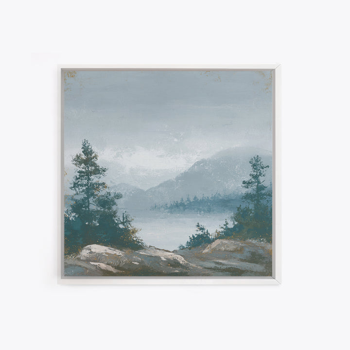 Rocky Scottish Highland Canvas Print, Landscape Art, Contemporary Art, Living Room Decor, Fine Art, Horizon, Original Art, LAN-1x1-89