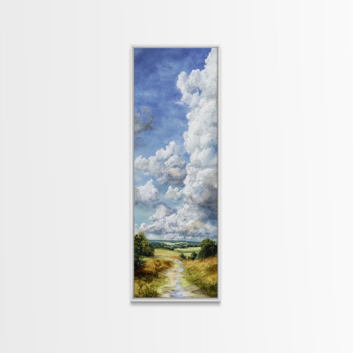 Old Country Road Canvas Print, Landscape Art, Art Prints, Living Room Decor, Horizon, Abstract Wall Art, Boho Wall Art, LAN-1x3-32