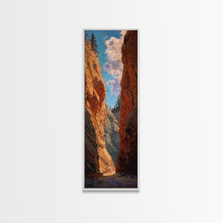 Red Canyon Walls Canvas Print, Landscape Art, Art Prints, Living Room Decor, Horizon, Abstract Wall Art, Boho Wall Art, LAN-1x3-65