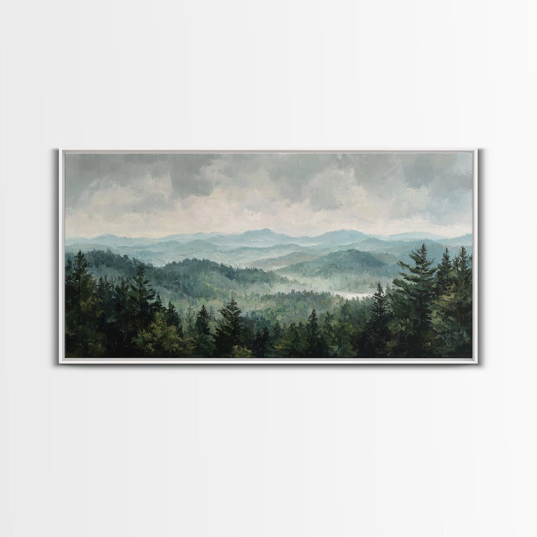 Old Country Road Framed Canvas Print, Landscape Art, Wall Decor, Living Room Decor, Fine Art, Horizon, Digital Print, LAN-2x1-40