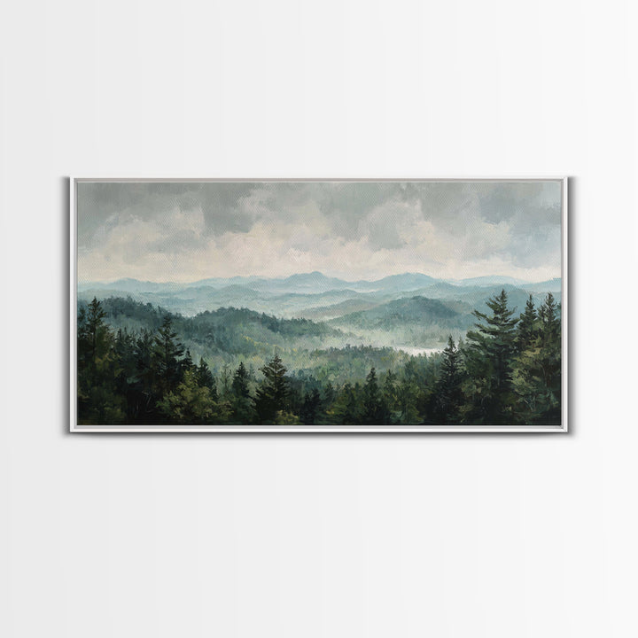 Old Country Road Framed Canvas Print, Landscape Art, Wall Decor, Living Room Decor, Fine Art, Horizon, Digital Print, LAN-2x1-40
