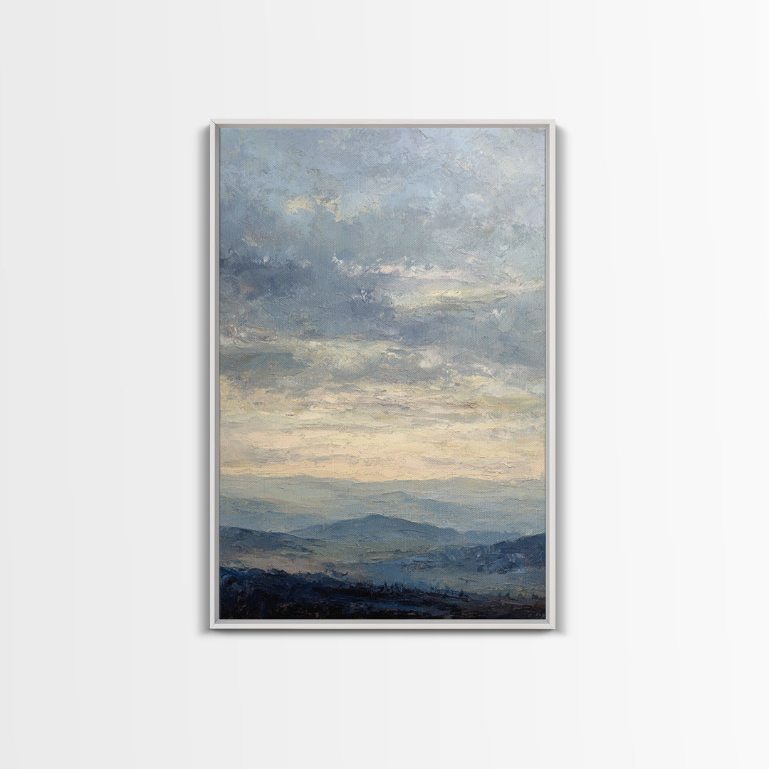 Storm Clouds over an Open Prairie Canvas Print, Landscape Art, Original Painting, Living Room Decor, Fine Art, Horizon, LAN-2x3-35