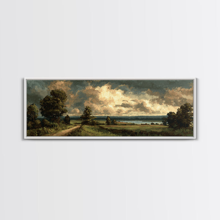 Old Country Road Canvas Print, Landscape Art, Gallery Decor, Living Room Decor, Fine Art, Horizon, Wall Art, Home Decor, LAN-3x1-36
