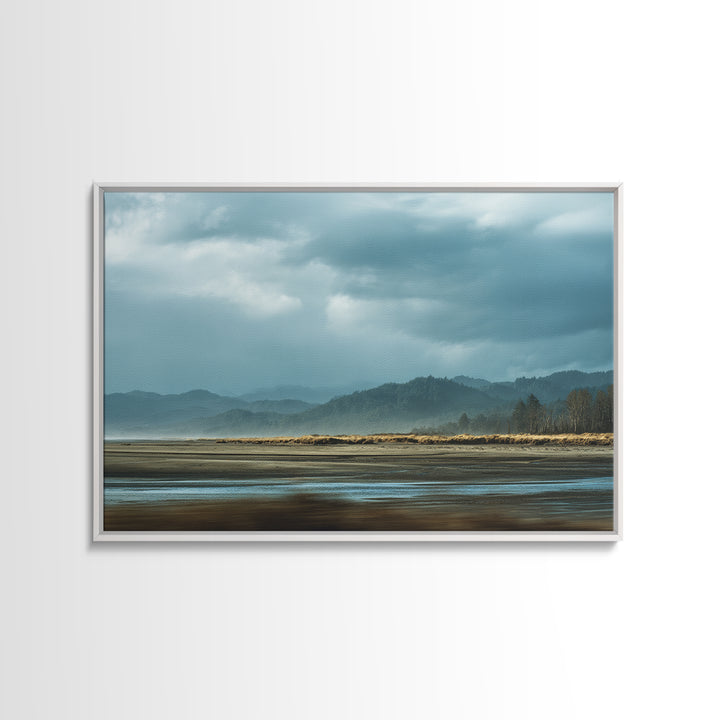 Volcanic Black Beach Canvas Print, Landscape Art, Boho Wall Art, Living Room Decor, Fine Art, Horizon, Neutral Decor, LAN-3x2-42