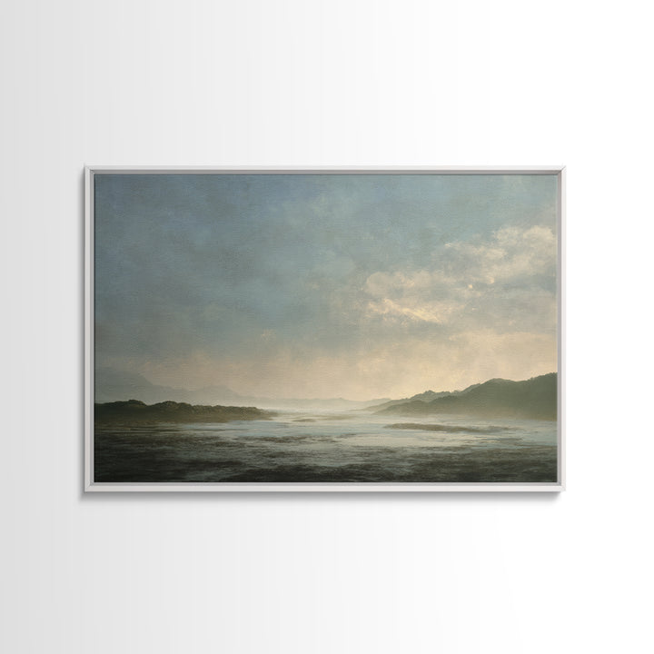 Volcanic Black Beach Canvas Print, Landscape Art, Boho Wall Art, Living Room Decor, Fine Art, Horizon, Neutral Decor, LAN-3x2-66