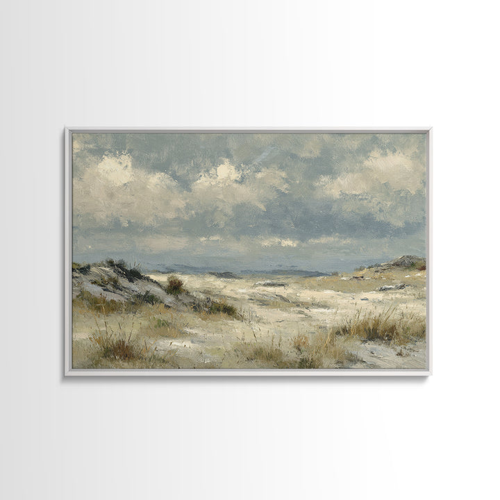Storm Clouds over an Open Prairie Framed Canvas Print, Landscape Art, Original Art, Living Room Decor, Fine Art, Horizon, LAN-3x2-7