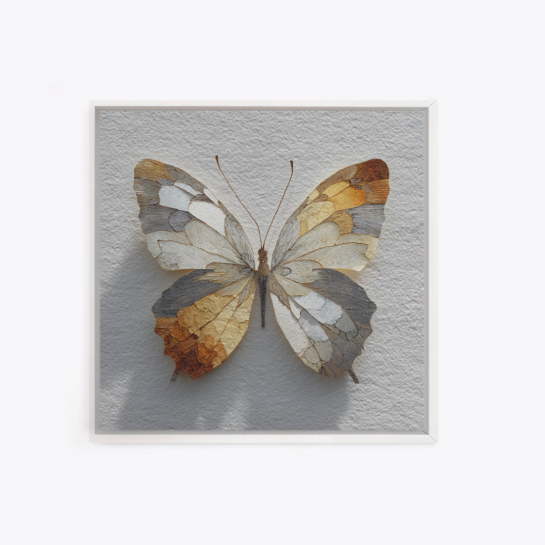 Line Art Butterfly Canvas Print, Line Art, Gallery Wall Set, Living Room Decor, Fine Art, Line, Textured Painting, LIN-1x1-22