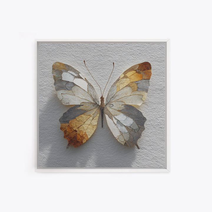 Line Art Butterfly Canvas Print, Line Art, Gallery Wall Set, Living Room Decor, Fine Art, Line, Textured Painting, LIN-1x1-22