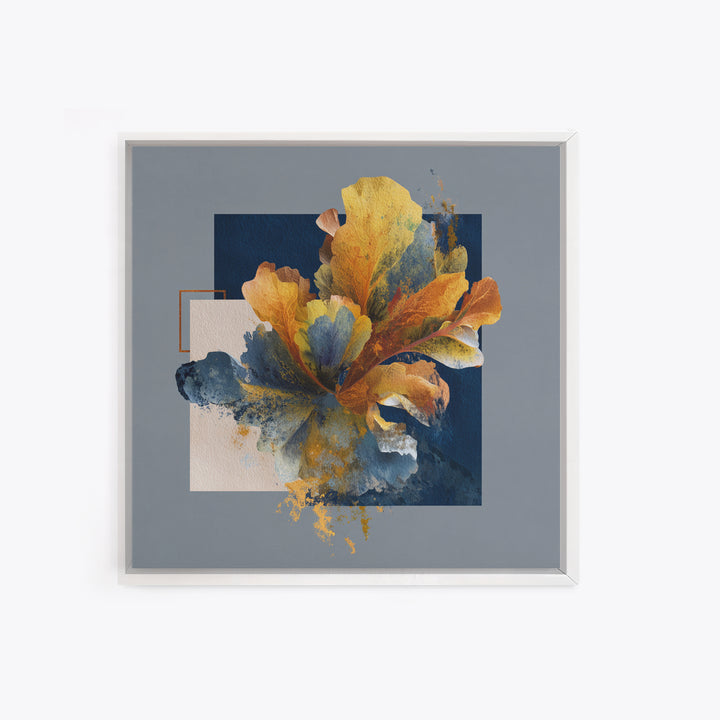 Face and Flower Blended into One Contour Framed Canvas Print, Line Art, Gallery Decor, Living Room Decor, Fine Art, Line, LIN-1x1-32