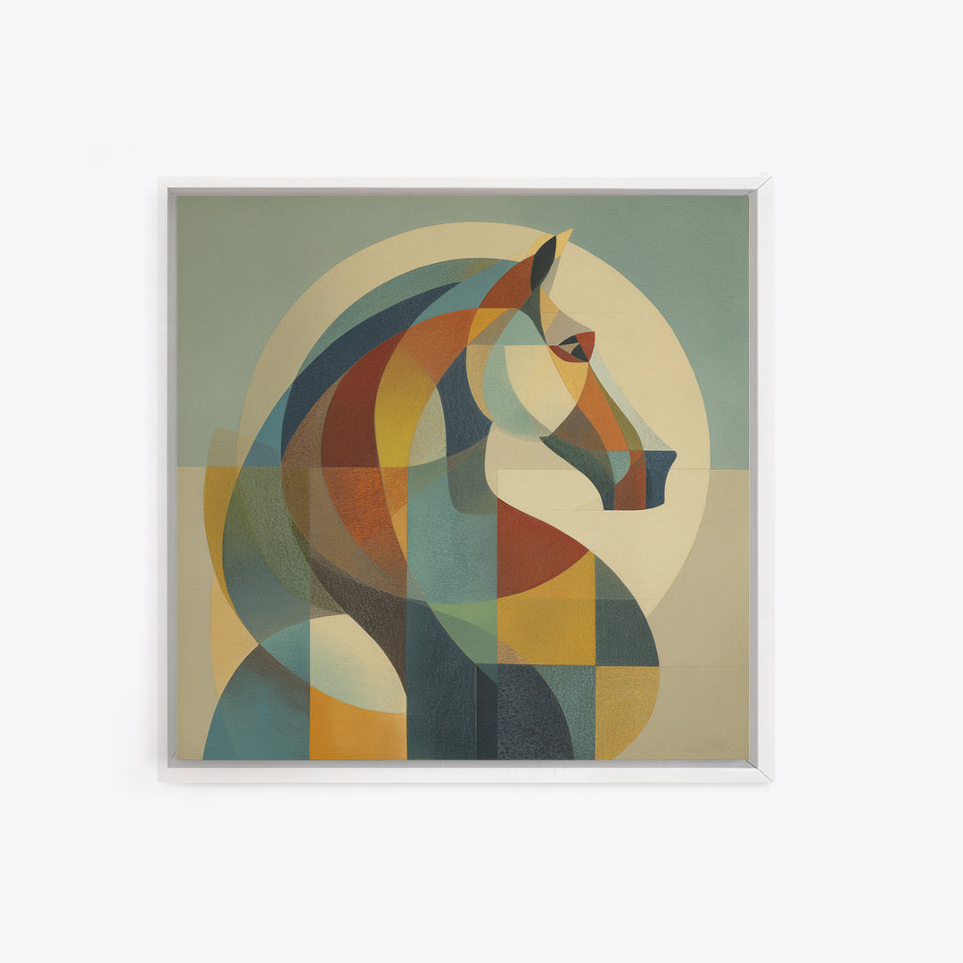 Abstract Horse Formed from Graceful Contour Canvas Print, Line Art, Home Decor, Living Room Decor, Abstract Art, Line, LIN-1x1-4
