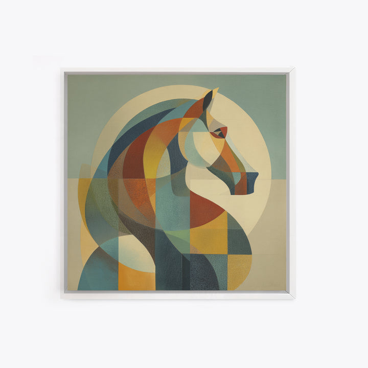 Abstract Horse Formed from Graceful Contour Canvas Print, Line Art, Home Decor, Living Room Decor, Abstract Art, Line, LIN-1x1-4