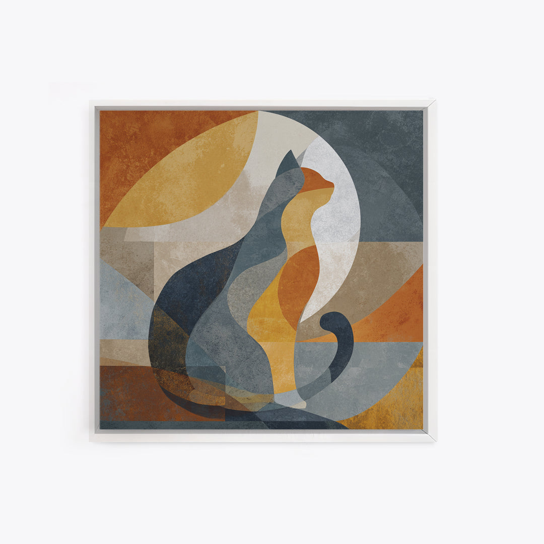 Monoline Cat Stretching Canvas Print, Line Art, Fine Art Print, Living Room Decor, Abstract Art, Line, Custom Portrait, LIN-1x1-54