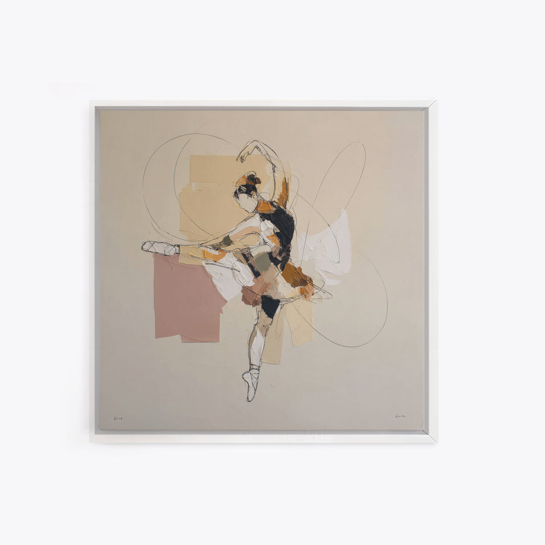 Continuous Line Dancer Canvas Print, Line Art, Neutral Decor, Living Room Decor, Abstract Art, Line, Custom Portrait, LIN-1x1-55