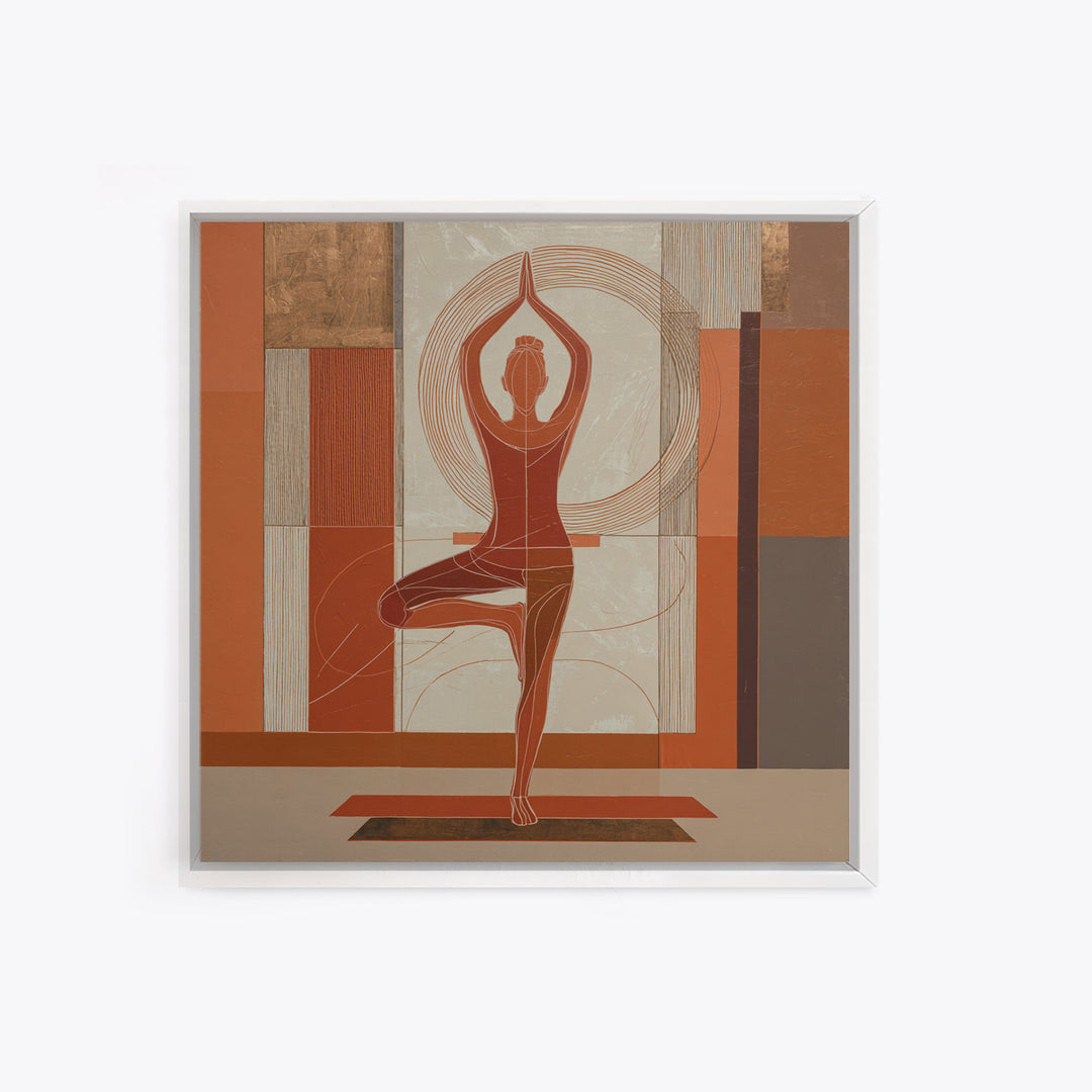Single Line Yoga Pose Framed Canvas Print, Line Art, Wall Art, Living Room Decor, Line, Wall Art Print, Modern Wall Art, LIN-1x1-65