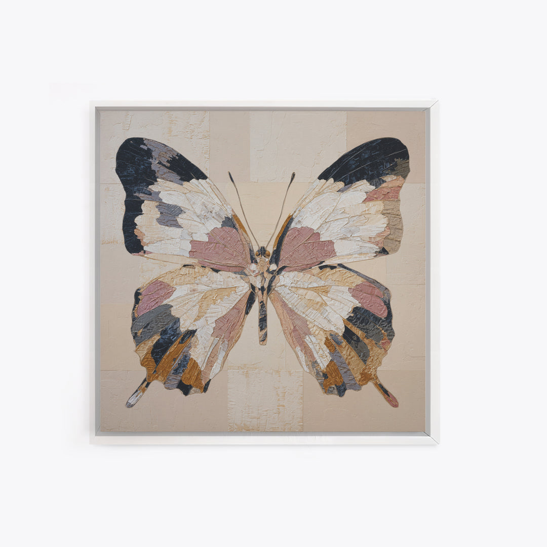Line Art Butterfly Framed Canvas Print, Line Art, Gallery Decor, Living Room Decor, Fine Art, Line, Home Decor, Wall Decor, LIN-1x1-70